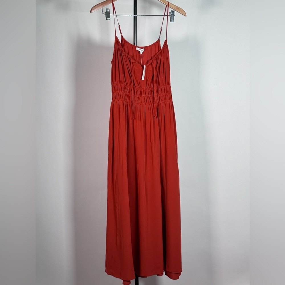 NWT Madewell Silk Sophia Cami Midi Dress - Picture 3 of 4
